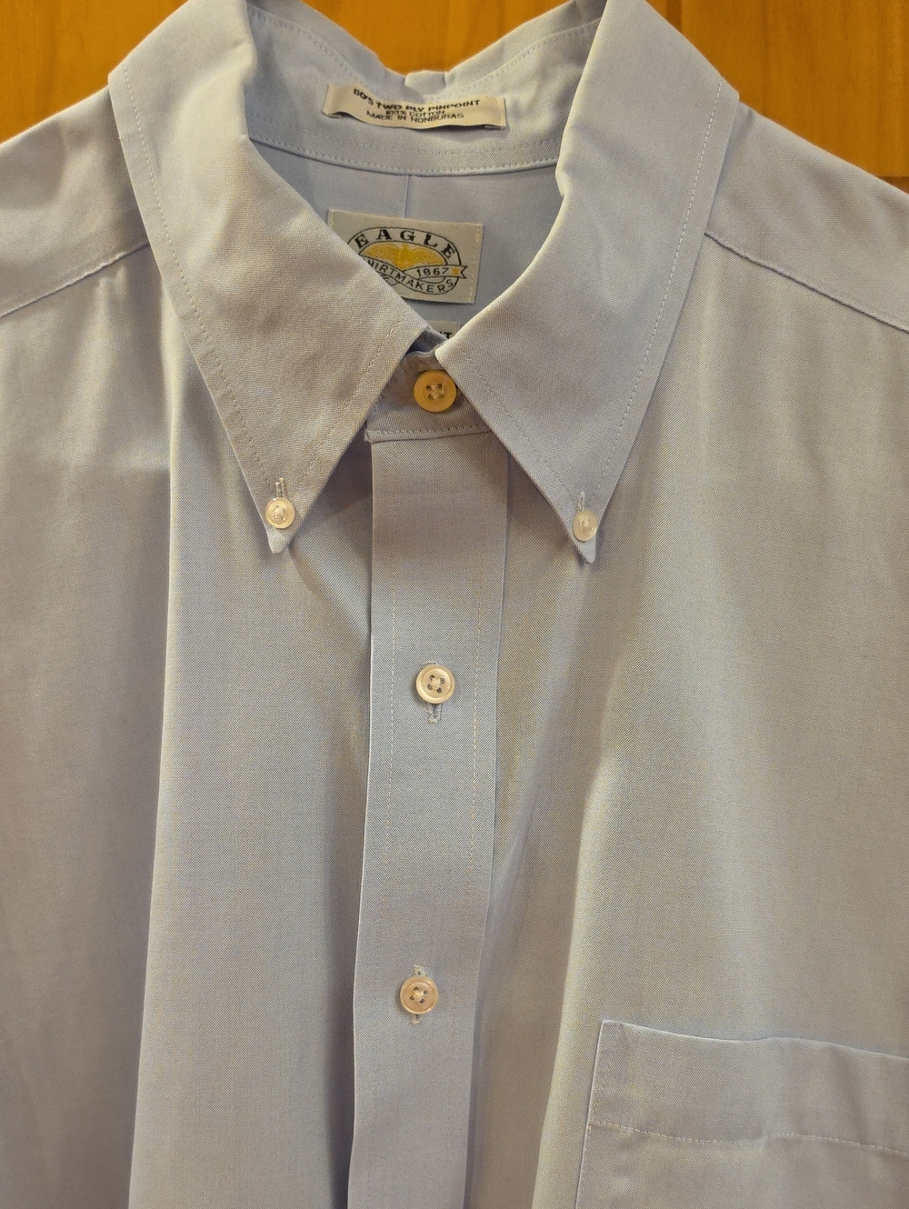Eagle Light Blue Button-Down Dress Shirt for Men